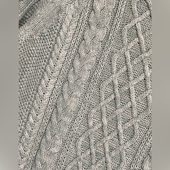 Gap Cotton Knit Sweater Heather Mint Green size M - Picture 3 of 8